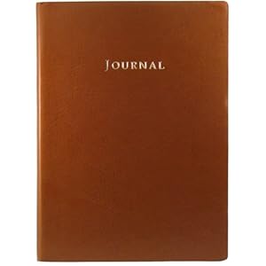 Tan Embossed Leather Journal - Lined