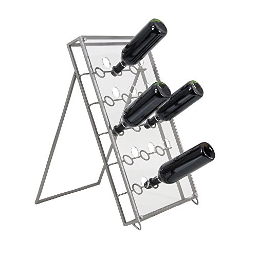 Algopix Similar Product 17 - Benzara Snappy Metal Acrylic Wine Holder