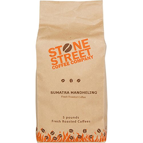 INDONESIAN SUMATRA MANDELING | Ground Coffee | 5 LB Bulk Bag | Dark Roast | Single Origin Small Batch Roasted in Brooklyn| Naturally Processed 100% Arabica | Full Body, Bold, Rich, Complex Flavor
