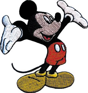 Walt Disney Mickey Mouse Tada Embroidered Iron On Licensed Applique Patch