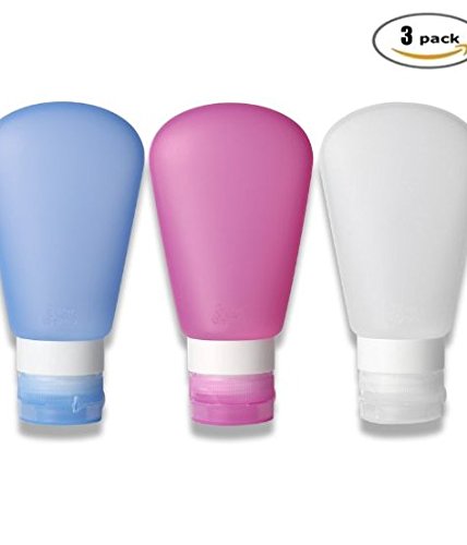 Zoppen TSA Approved Travel Bottles 3 Oz, Leak Proof Carry on Silicone Containers Set