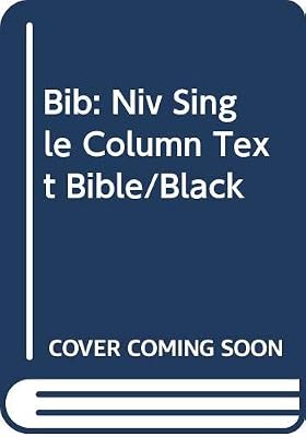 Bib: Niv Single Column Text Bible/Black