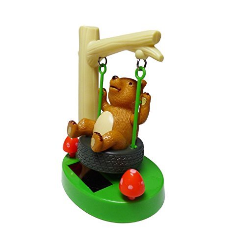 Solar Powered Swinging Bear on Tire by GB