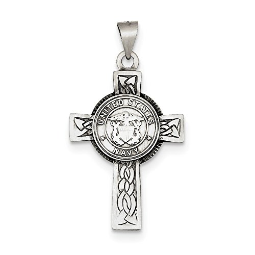 Algopix Similar Product 18 - US Navy Sterling Silver Cross Pendant