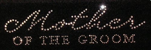 Mother of the Groom Iron On Rhinestone Crystal T-shirt Transfer by Jubilee Rhinestones