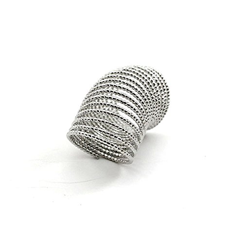 Punk Retro Vintage Women's Spring Knuckle Joint Finger Ring Silver