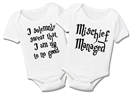 Marauder's Map Organic Cotton Twin Bodysuit Set
