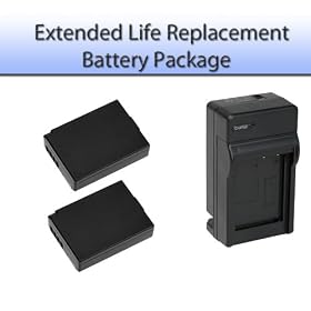 2 Pack Extended Life Replacement LP-E10 Battery Pack 1100MAH! Plus Rapid 110/220V 1 Hour Home & Car Charger For The Canon EOS Rebel T3 1100D Kiss X50 + SSE Cleaning Cloth