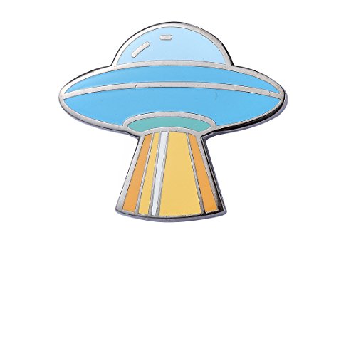 Last Valentine UFO Enamel Pin Nickel Plated Color Blue Lapel Pin