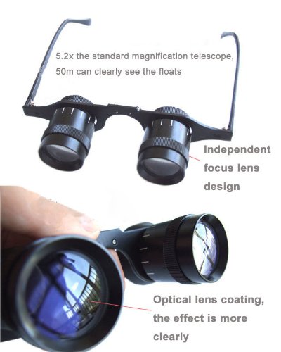 

NuoYa001 5.2x30 Glasses Magnifying Loupes Fishing Binocular Focus