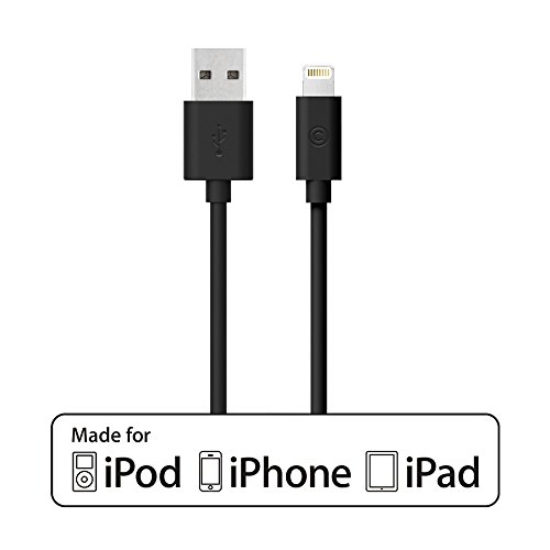 LABC Apple-Certified MFi Lightning Cable Sync & Charge Color Cable 4 ft / 1.2m iPhone Lightning Cable Charging Apple USB Cable Data Sync Cable 8 Pin Cable for iPhone 5/5s/5c 6s 6s Plus iPad iPod 5G (LABC-506 Black)
