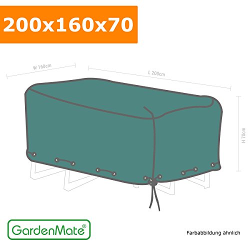 GardenMate® ® Schutzhülle für Gartenmöbel, 200 x 160 x 70 cm-fabriquée in 120 gsm Leinwand PE