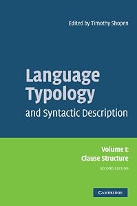 Language Typology 3 Volume Hardback Set by Timothy Shopen