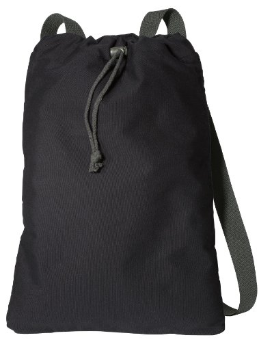 Port Authority Canvas Soft Cotton Drawcord Toggle Cinch Pack