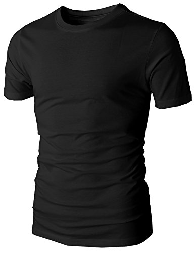 H2H Mens Casual Slim Fit Short Sleeve Crew-neck Summer T-Shirts of Various Colors