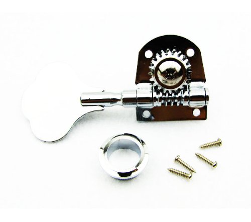 

IKN 4R Chrome Bass Machine Heads Tuning Pegs Open Big Style for Fender Style Bass