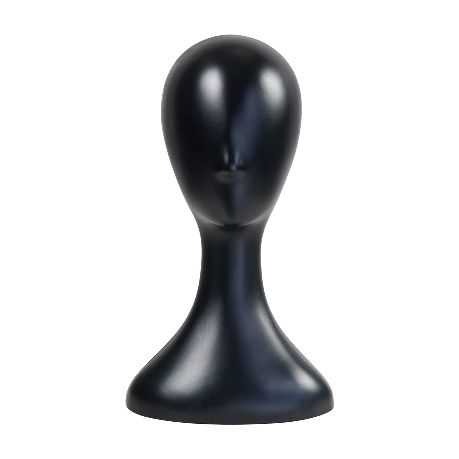 Testa di manichino professionale in plastica Studio Limited da 16 pollici (nera), supporto resistente per parrucche da donna, espositore per acconciature, supporto per la creazione di modelli con jack_voghion.com