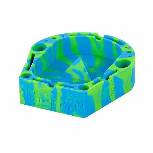 Algopix Similar Product 11 - Ooze Blue/Green Silicone Premium Ashtray