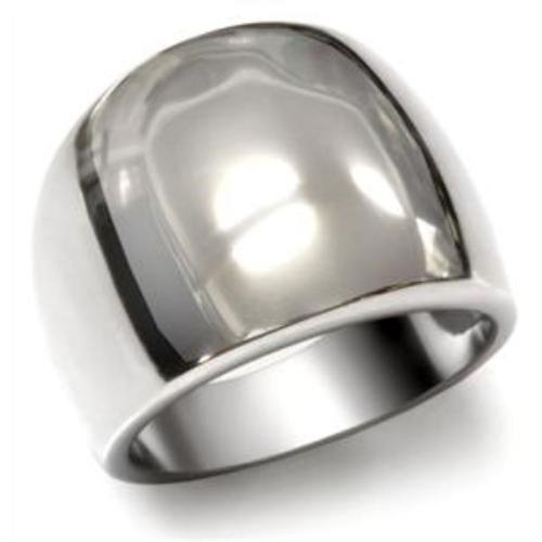 316L Stainless Steel Wide Polished Band Ring