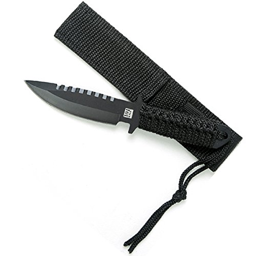 Tactical COMBAT KNIFE schwarz Messer Stiefelmesser US Army Bundeswehr Kampfmesser Survival Outdoor Camping Militär #13403