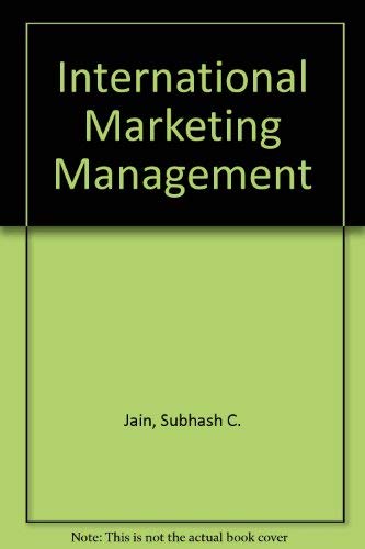 International marketing management by Subhash C Jain