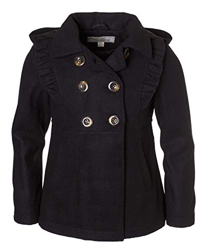 Algopix Similar Product 14 - Cremson Girls Wool Blend Hooded Ruffle