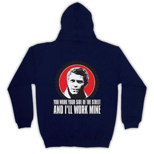 Sweat à Capuche Steve McQueen - Photo Légendaire, Coupe Classique, Col Tissé, Poids 241 G, Style Vintage Tendance