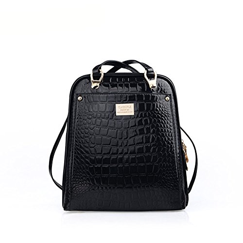 

Grebago Women's Crocodile Shoulder Bag Backpack Schoolbag Fashion College Wind