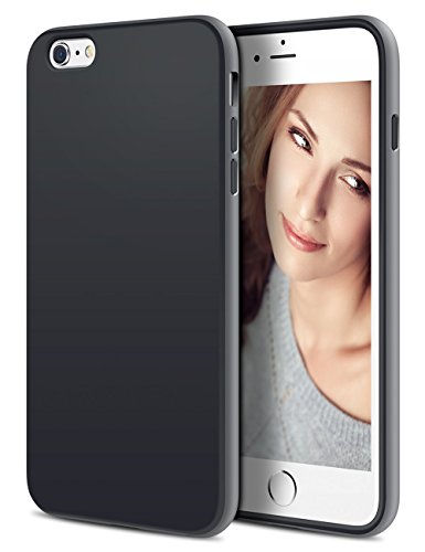 LoHi 3308166 Hybrid Ultra Slim Shock-absorption Anti-scratch Flexible TPU Bumper Case for iPhone 6/6S - Black/Grey