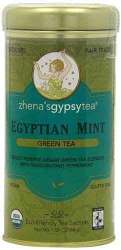 Zhena's Gypsy Tea, Egyptian Mint, 22-Count Tea Sachets (Pack of 6)