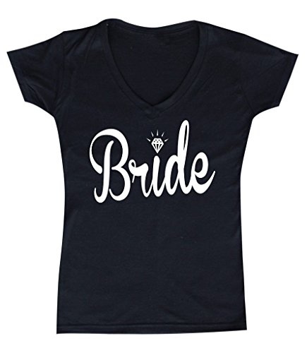 P&B Wedding Bride (white text) Women's V-neck