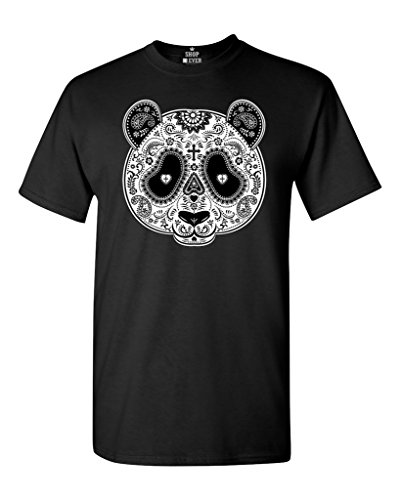 Shop4Ever® Panda Sugar Skull T-shirt Day of the Dead Shirts