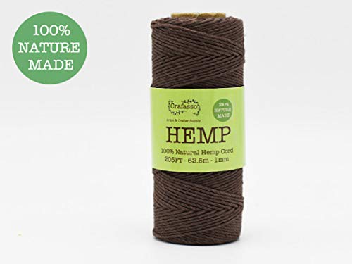 Algopix Similar Product 7 - Crafasso Hemp Twine Cord Spool 205ft