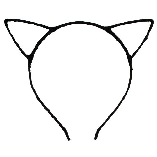 Cute Sexy Womens Attractive Vivid Color Cat Ear HeadBand Hair Band Black