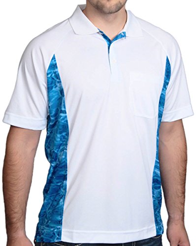 Aqua Design Men's Golf Polo Sports Camo Shirt