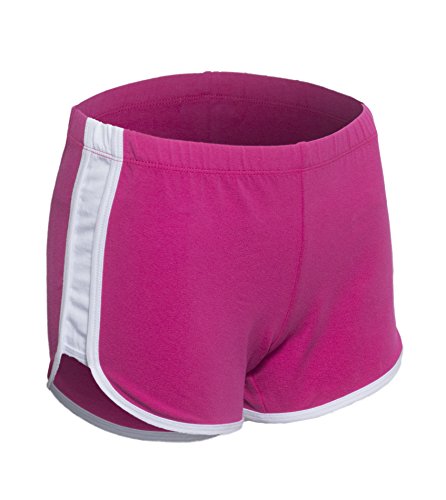 Women's Elastic Waist Active Lounge Shorts with White Outline
