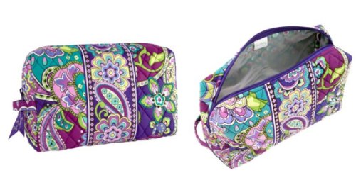 Vera Bradley Large Cosmetic in Heather