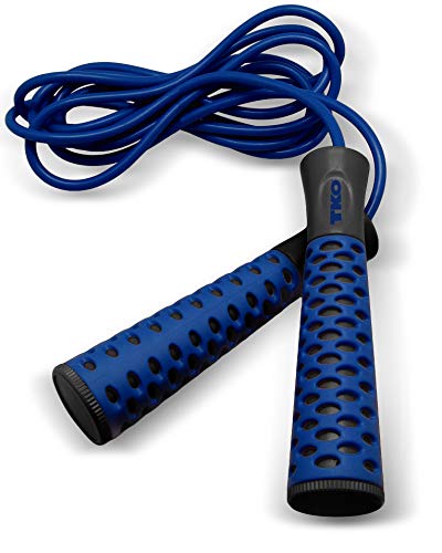 Algopix Similar Product 20 - TKO Soft Grip Jump Rope (Black/Blue)