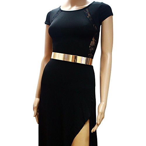 

Slickblue (TM) Fashion Wide Metallic Gold Obi-Belt for Sexy Womens
