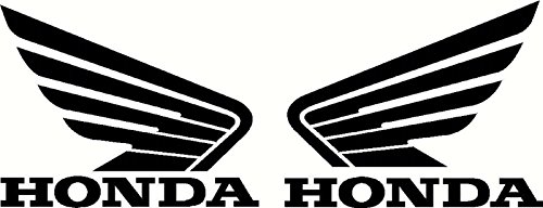 Set of 2 Honda Wing Tank Decals gloss black
