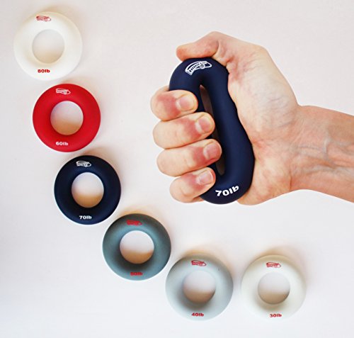 Hand Strengthener Grip Rings 10-100LB - MULTIPLE RESISTANCE LEVELS - Forearm Grip Strength - Quickly Increase Your Hand Strength - Finger Exerciser - Best Hand Exerciser Grip Strengthener
