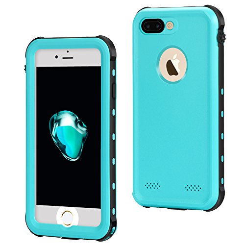 iPhone 7 Plus Waterproof Case, Merit Shield Series Shockproof Dirt-proof Protective cover, Snow-proof Underwater IP68 Waterproof Case for iPhone 7 Plus (Blue)
