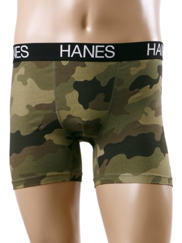 大きいサイズ メンズ Hanes (ヘインズ) カモフラ ボクサー ブリーフ 【3L/4L】 3L グリーン