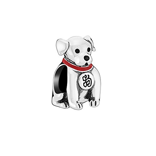 Algopix Similar Product 10 - Chamilia Womens Lucky Dog Charm  Red