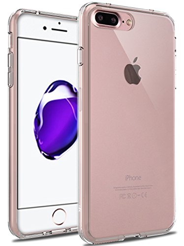 iPhone 7 Plus Case, LK [Air Hybrid] Ultra Slim Shockproof [Crystal Clear] Back Protective Case + TPU Bumper Cover for Apple iPhone 7 Plus (Clear)