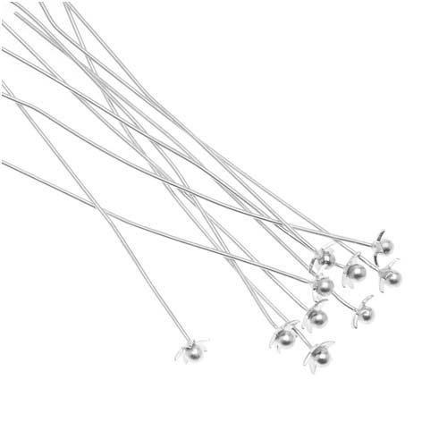 Algopix Similar Product 16 - Beadalon Silver Plated Star Ball Head