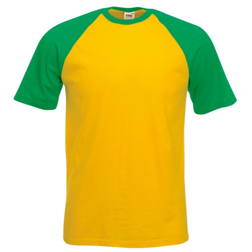Fruit Of The Loom Mens Short Sleeve Baseball T-Shirt