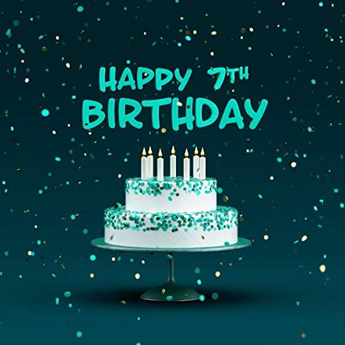 Happy 7th Birthday: Kids Birthday Party Guest Book - Green Edition by Visufactum Books