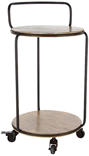 Algopix Similar Product 17 - Benzara Exquisite Metal Wood Tea Cart