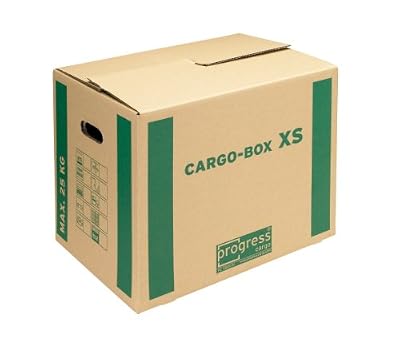 ProgressCargo PC CB01.01 Lot de 10 cartons de déménagement ondulés écologiques Marron 455 x 345 x 380 mm